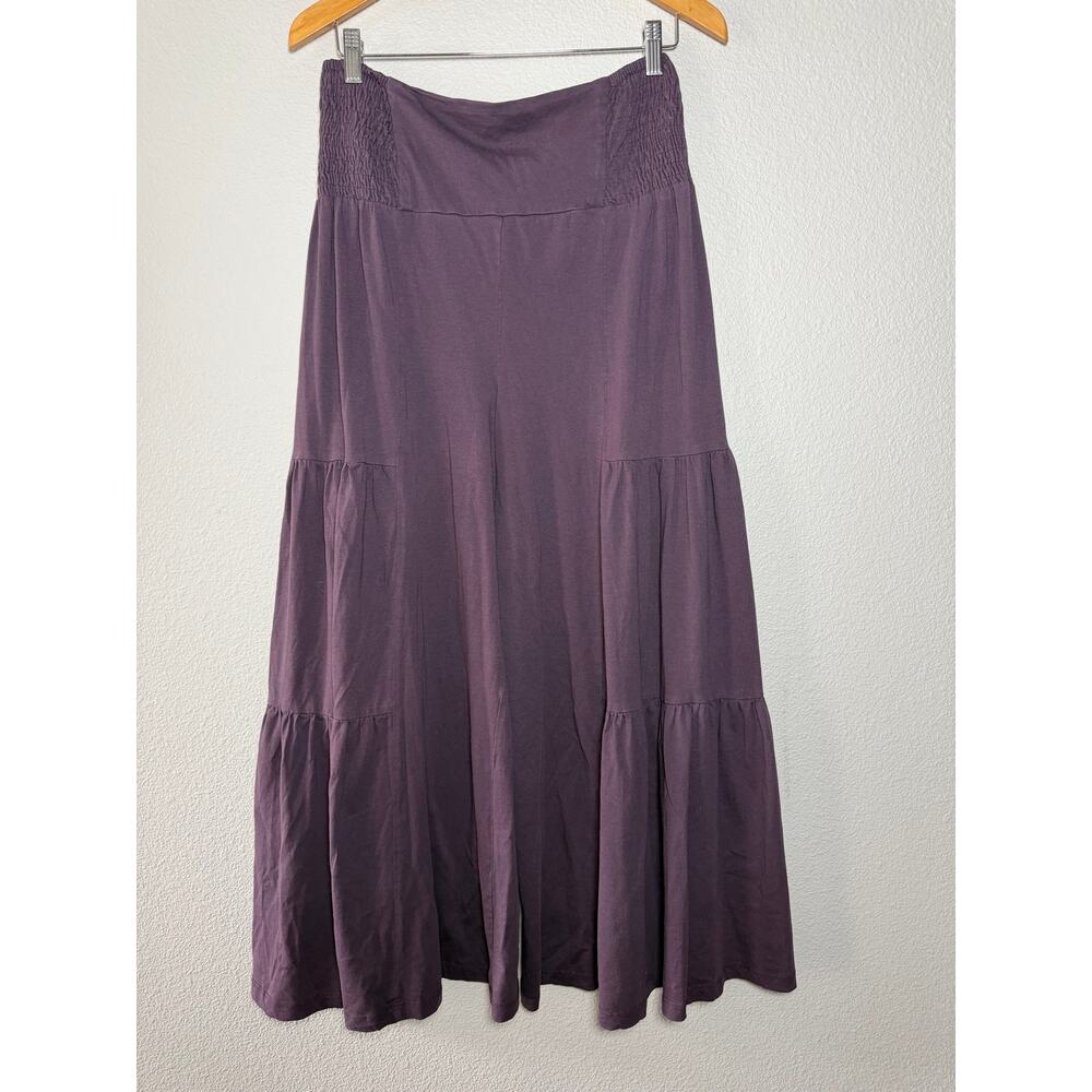 Earthbound Trading Co Purple Wide Leg Gaucho Culotte Pants Boho M - Picture 7 of 7